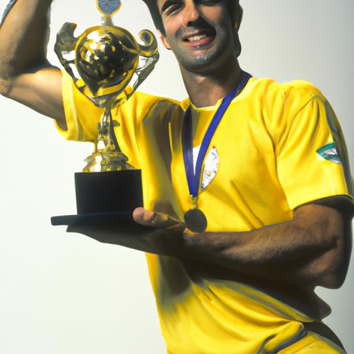 Cầu thủ đội tuyển Brazil cầm cúp vô địch World Cup 1994