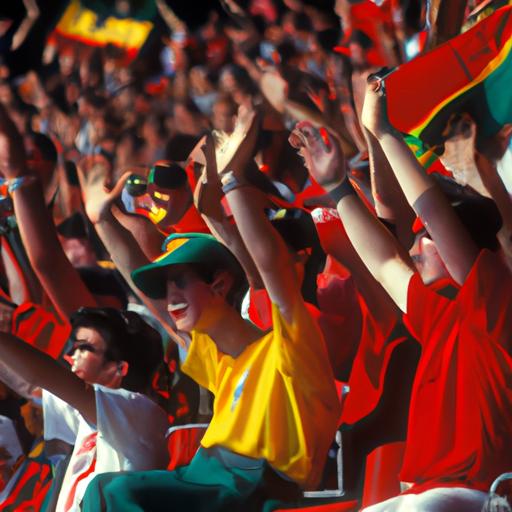 Nhóm cổ động viên hò reo cổ vũ cho đội tuyển trong trận đấu World Cup 1994