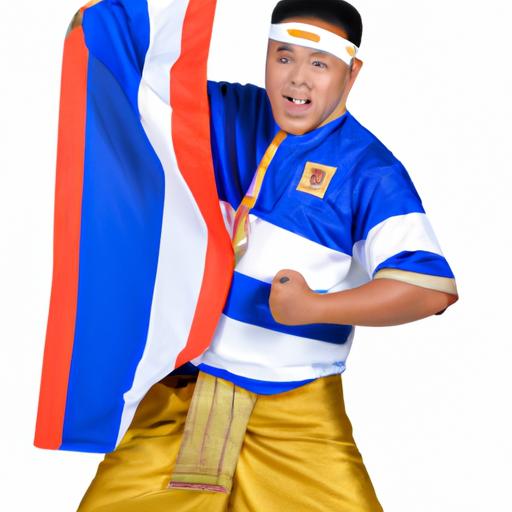 Cổ động viên bóng đá Thái Lan mặc trang phục truyền thống để cổ vũ cho đội tuyển quốc gia