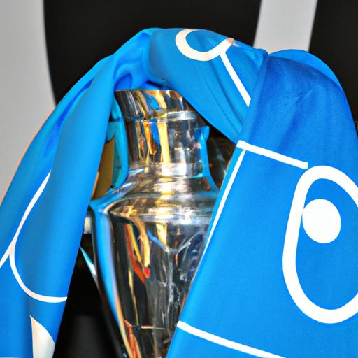 Cúp C1 được quấn khăn Man City.