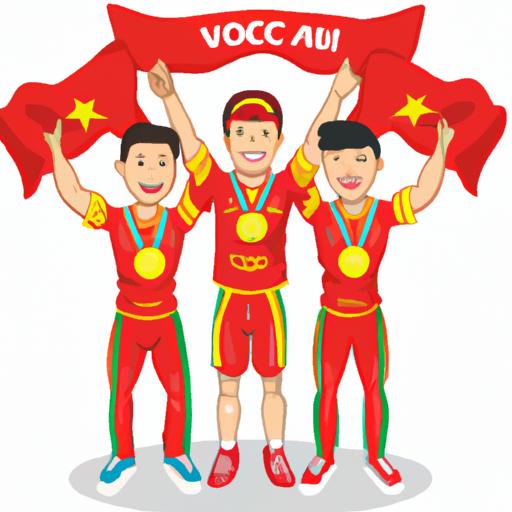 Đội tuyển Việt Nam ăn mừng chiến thắng giành huy chương vàng SEA Games 31