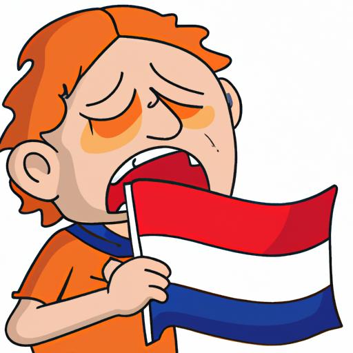 Cổ động viên Hà Lan ôm cờ và khóc sau trận đấu
