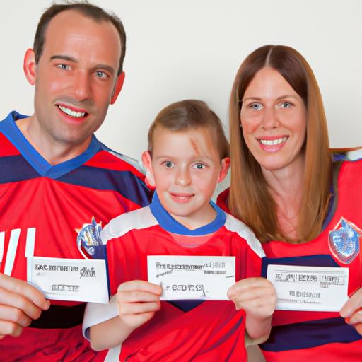 Gia đình 4 người nắm giữ vé xem Ngoại hạng Anh, mặc áo đội bóng