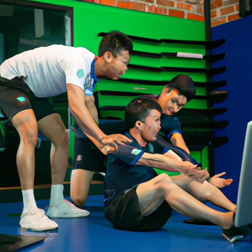 Huỳnh Công Đến tập luyện với đội của mình.