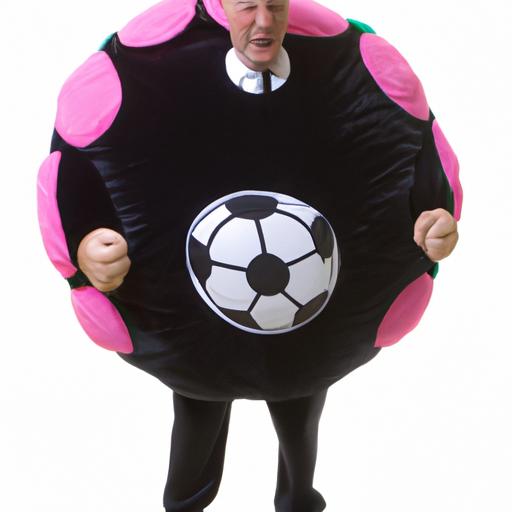 Huấn luyện viên Newcastle đang mặc trang phục quả bóng đá khổng lồ để giải trí.