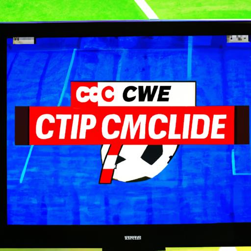 Màn hình TV phát sóng trực tiếp trận đấu Cup C1.