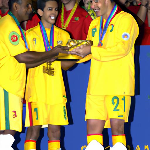 Ronaldo de Lima nhận giải Giày vàng tại World Cup