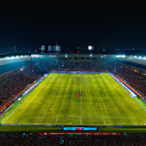 Tầm nhìn toàn cảnh sân vận động trong trận đấu World Cup của Ả Rập Xê Út