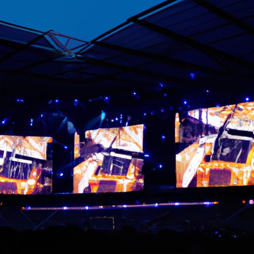 Quan sát màn hình LED trong buổi hòa nhạc tại sân vận động Tottenham Hotspur